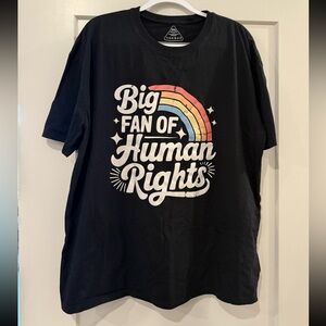 Big Fan of Human Rights Rainbow T-Shirt